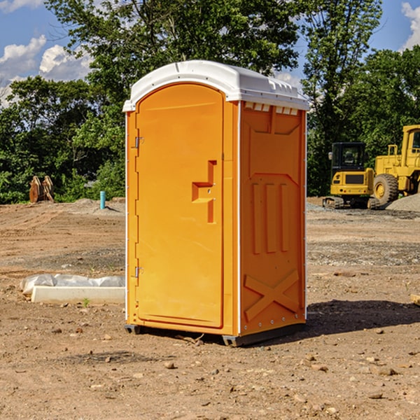 how often are the porta potties cleaned and serviced during a rental period in Gann Valley SD